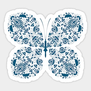 Paisley Blue Lagoon Butterfly Sticker